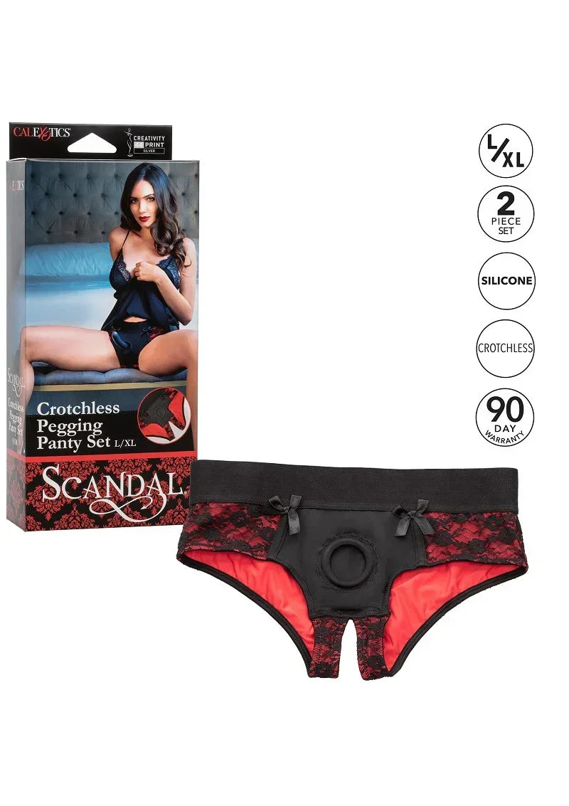 CalExoticsScandalCrotchlessPeggingPantySetLXL18 @ Happytoys Sexshop: online sex shop for Feeling Happy & Easy 😊 the erotic store owned by a woman