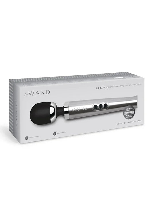 LeWandDieCastRechargeableVibratingMassager_silver_2 @ Happytoys Sexshop: online sex shop for Feeling Happy & Easy π the erotic store owned by a woman