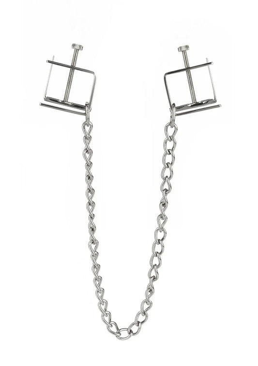 Mr.SteelPressNippleClampsWithChain2 @ Happytoys Sexshop: online sex shop for Feeling Happy & Easy π the erotic store owned by a woman