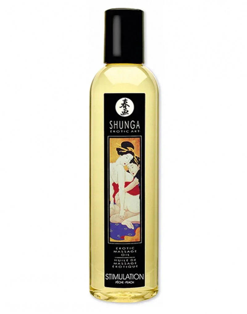 shunga-massage-oil-stimulation-peach-250-ml_01_27a4653a-99f9-43c6-9663-e8f1629abcde @ Happytoys Sexshop: online sex shop for Feeling Happy & Easy 😊 the erotic store owned by a woman