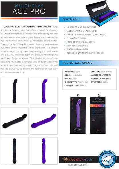 AceProProstate_G-SpotVibratorbyNuSensuelle14 @ Happytoys Sexshop: online sex shop for Feeling Happy & Easy 😊 the erotic store owned by a woman
