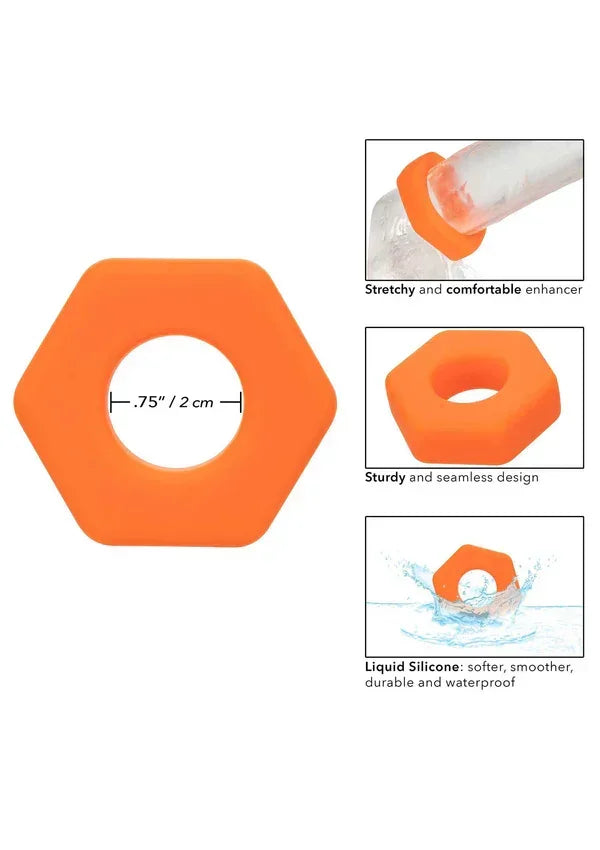 AlphaLiquidSiliconeProlongSexagonRingbyCalExotics3 @ Happytoys Sexshop: online sex shop for Feeling Happy & Easy 😊 the erotic store owned by a woman