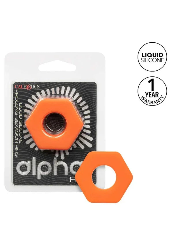 AlphaLiquidSiliconeProlongSexagonRingbyCalExotics4 @ Happytoys Sexshop: online sex shop for Feeling Happy & Easy 😊 the erotic store owned by a woman