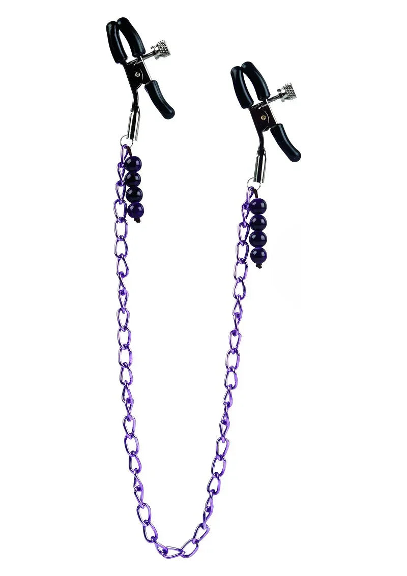 CalExotics-Nipple-Play-Purple-Chain-Nipple-Clamps-Tepelklemmen-Happytoys-Sexshop-Toys-for-Feeling-Happy-Easy-4009 @ Happytoys Sexshop: online sex shop for Feeling Happy & Easy 😊 the erotic store owned by a woman
