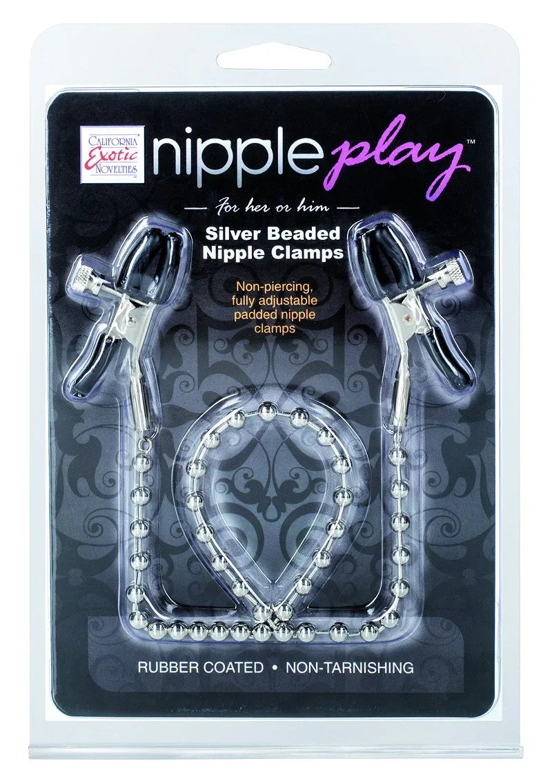 CalExotics-Nipple-Play-Silver-Beaded-Nipple-Clamps-Tepelklemmen-Happytoys-Sexshop-Toys-for-Feeling-Happy-Easy-8401 @ Happytoys Sexshop: online sex shop for Feeling Happy & Easy 😊 the erotic store owned by a woman