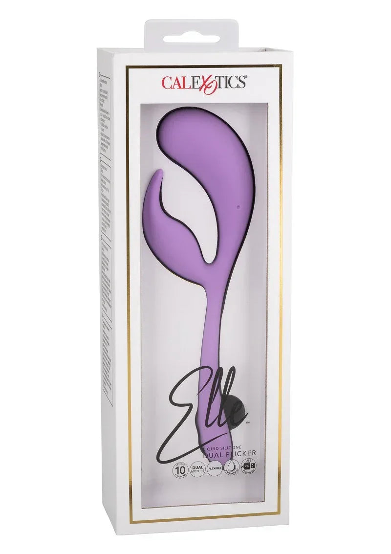 CalExoticsElleLiquidSiliconeDualFlickerVibrator2 @ Happytoys Sexshop: online sex shop for Feeling Happy & Easy 😊 the erotic store owned by a woman
