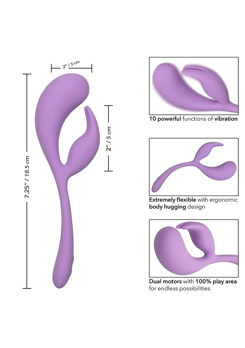 CalExoticsElleLiquidSiliconeDualFlickerVibrator310 @ Happytoys Sexshop: online sex shop for Feeling Happy & Easy 😊 the erotic store owned by a woman