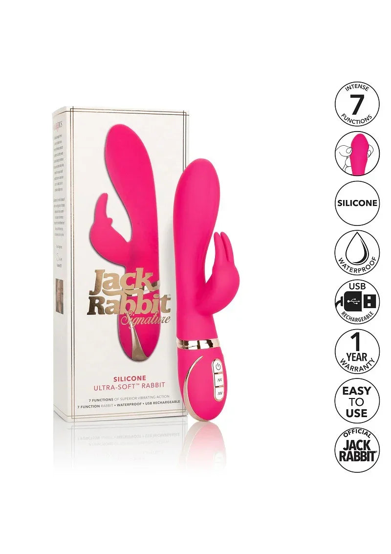 CalExoticsJackRabbitSignatureSiliconeUltra-SoftRabbit9 @ Happytoys Sexshop: online sex shop for Feeling Happy & Easy 😊 the erotic store owned by a woman