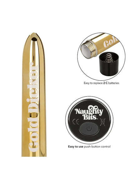 CalExoticsNaughtyBitsGoldDickerPersonalVibrator8 @ Happytoys Sexshop: online sex shop for Feeling Happy & Easy 😊 the erotic store owned by a woman