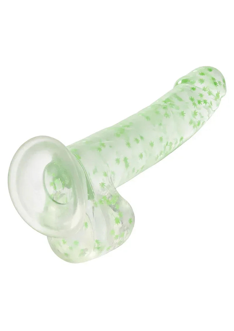 CalExoticsNaughtyBitsILeafDickGlow-In-The-DarkWeedLeafDildo4 @ Happytoys Sexshop: online sex shop for Feeling Happy & Easy 😊 the erotic store owned by a woman