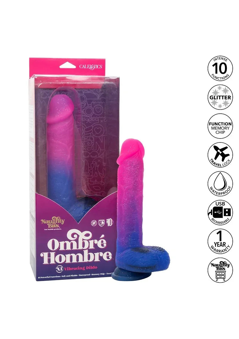 CalExoticsNaughtyBitsOmbreHombreXLVibratingDildo12 @ Happytoys Sexshop: online sex shop for Feeling Happy & Easy 😊 the erotic store owned by a woman