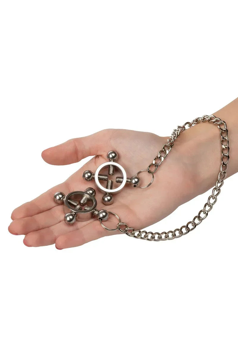 CalExoticsNippleGrips4-PointNipplePresswithChain4 @ Happytoys Sexshop: online sex shop for Feeling Happy & Easy 😊 the erotic store owned by a woman