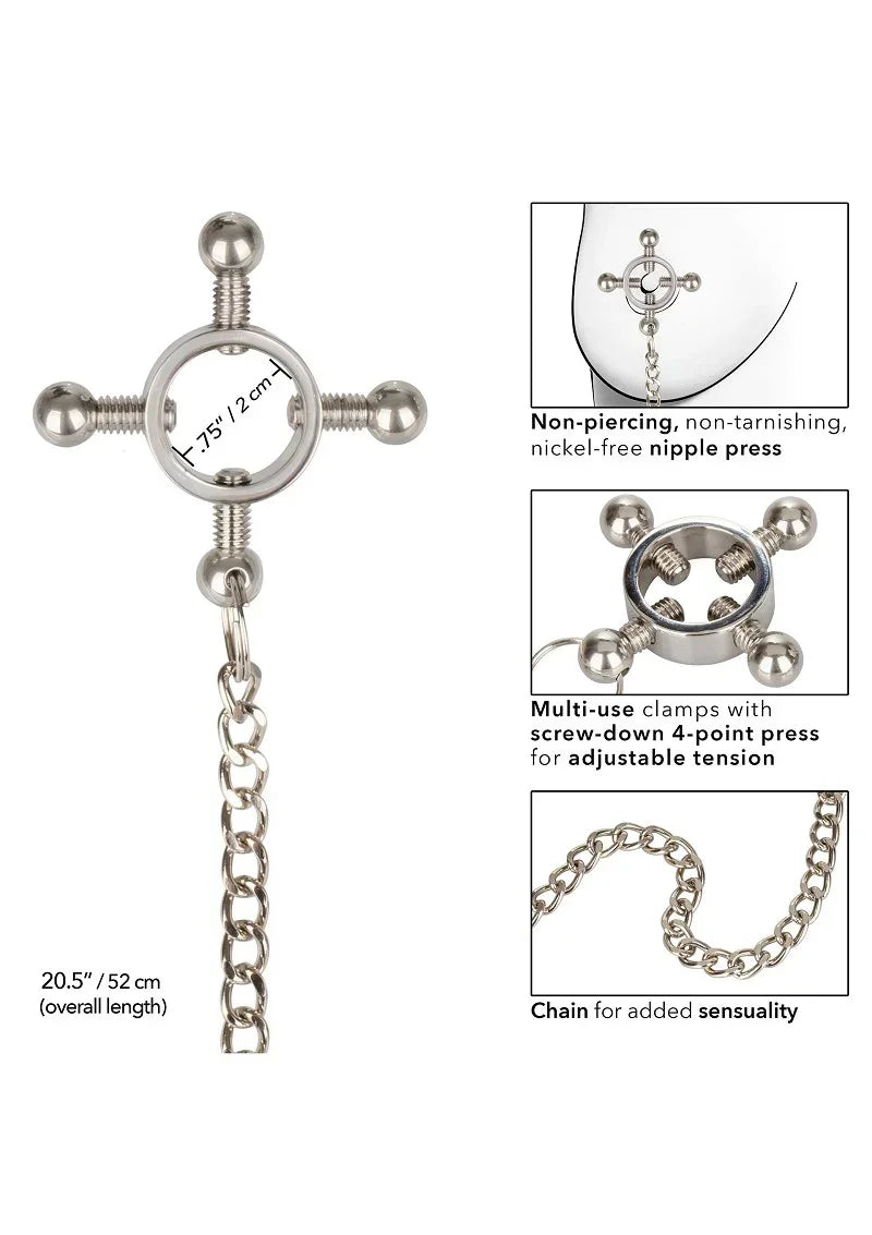 CalExoticsNippleGrips4-PointNipplePresswithChain5 @ Happytoys Sexshop: online sex shop for Feeling Happy & Easy 😊 the erotic store owned by a woman