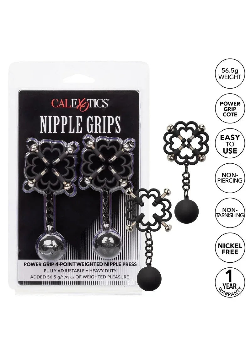 CalExoticsNippleGripsPowerGrip4-PointWeightedNipplePress4 @ Happytoys Sexshop: online sex shop for Feeling Happy & Easy 😊 the erotic store owned by a woman