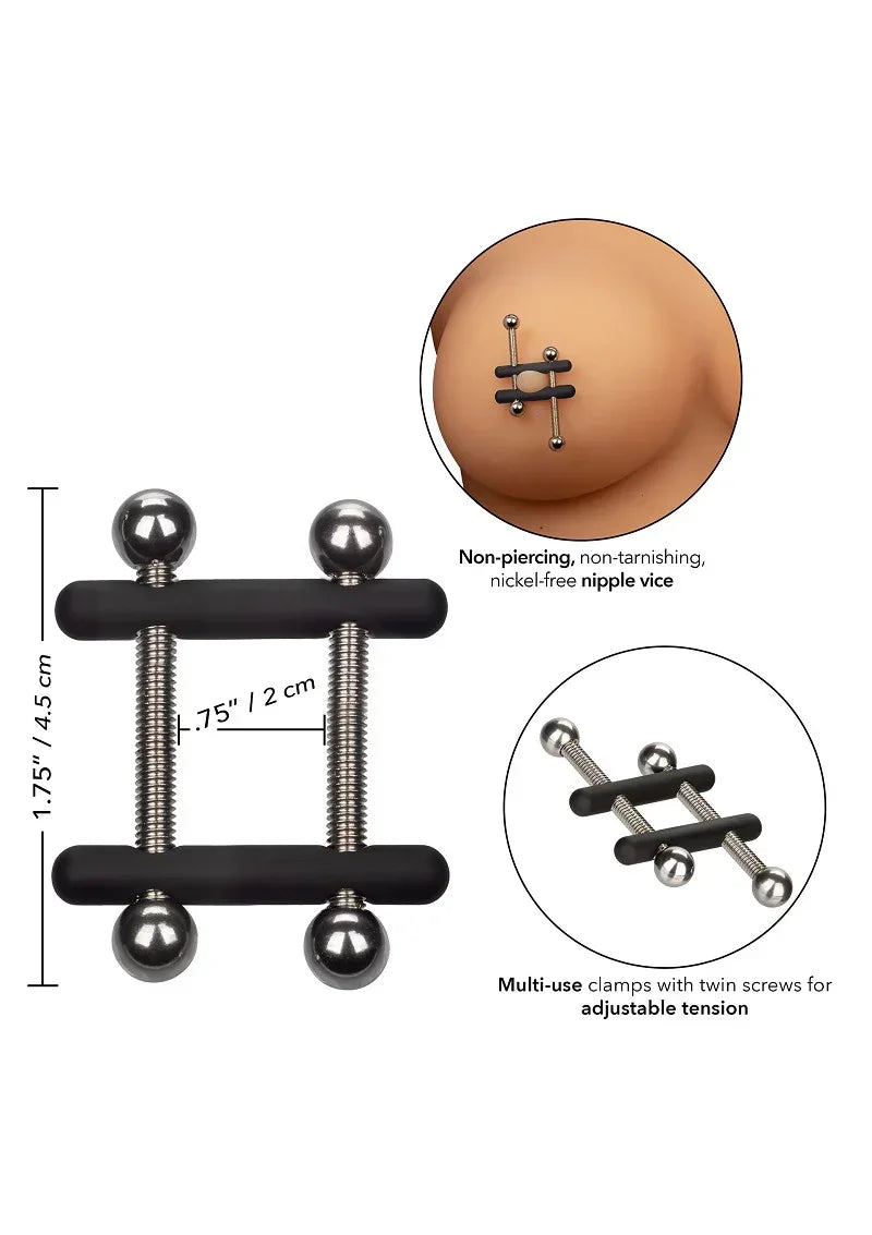 CalExoticsNippleGripsPowerGripCrossbarNippleVices3 @ Happytoys Sexshop: online sex shop for Feeling Happy & Easy 😊 the erotic store owned by a woman