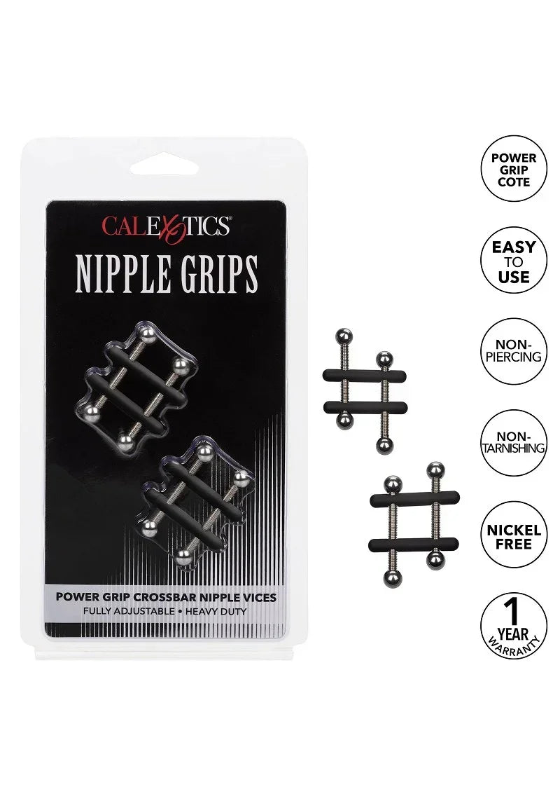 CalExoticsNippleGripsPowerGripCrossbarNippleVices4 @ Happytoys Sexshop: online sex shop for Feeling Happy & Easy 😊 the erotic store owned by a woman