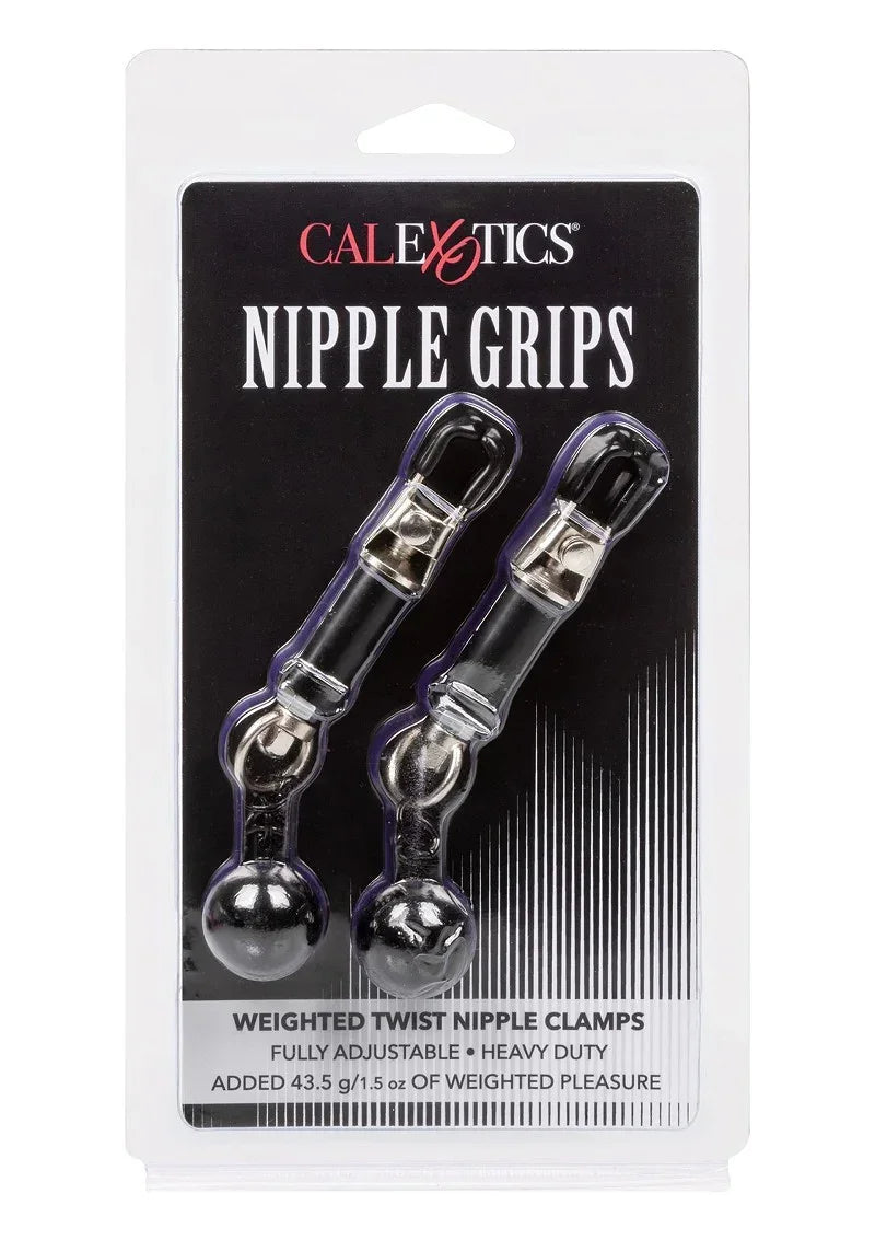 CalExoticsNippleGripsWeightedTwistNippleClamps2 @ Happytoys Sexshop: online sex shop for Feeling Happy & Easy 😊 the erotic store owned by a woman