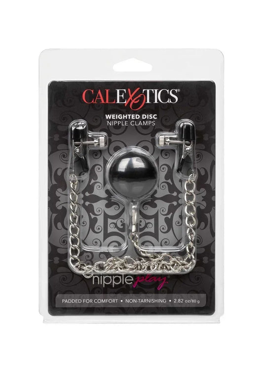 CalExoticsNipplePlayWeightedDiscNippleClamps2 @ Happytoys Sexshop: online sex shop for Feeling Happy & Easy 😊 the erotic store owned by a woman