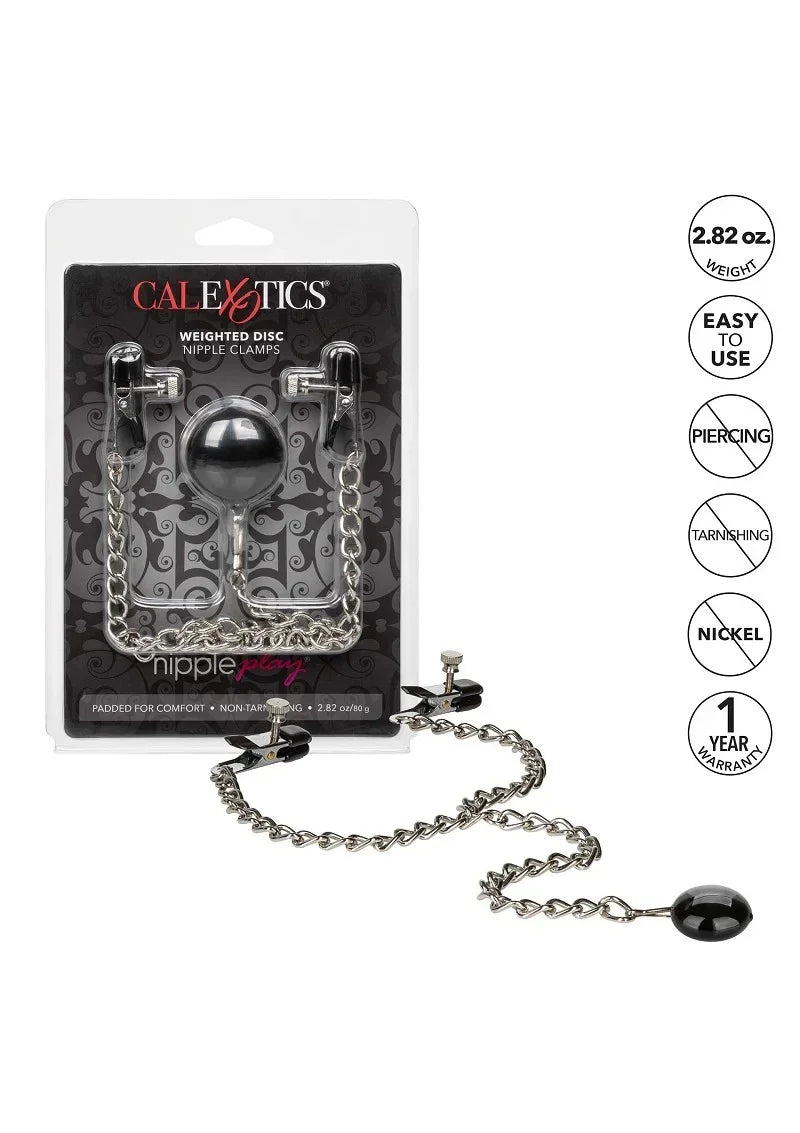 CalExoticsNipplePlayWeightedDiscNippleClamps5 @ Happytoys Sexshop: online sex shop for Feeling Happy & Easy 😊 the erotic store owned by a woman