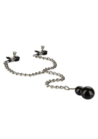 CalExoticsNipplePlayWeightedDualTierNippleClamps1 @ Happytoys Sexshop: online sex shop for Feeling Happy & Easy 😊 the erotic store owned by a woman