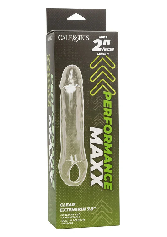 CalExoticsPerformanceMaxxClearExtension7.5_2 @ Happytoys Sexshop: online sex shop for Feeling Happy & Easy 😊 the erotic store owned by a woman