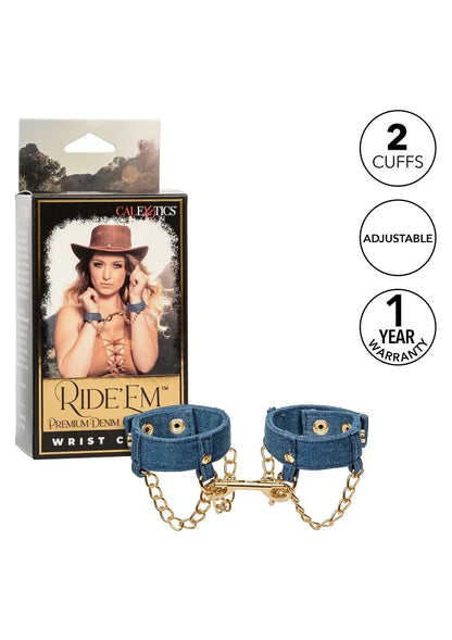 CalExoticsRide_emPremiumDenimCollectionWristCuffs6 @ Happytoys Sexshop: online sex shop for Feeling Happy & Easy 😊 the erotic store owned by a woman