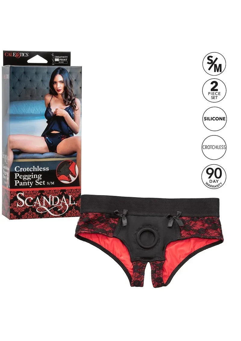 CalExoticsScandalCrotchlessPeggingPantySetSM18 @ Happytoys Sexshop: online sex shop for Feeling Happy & Easy 😊 the erotic store owned by a woman