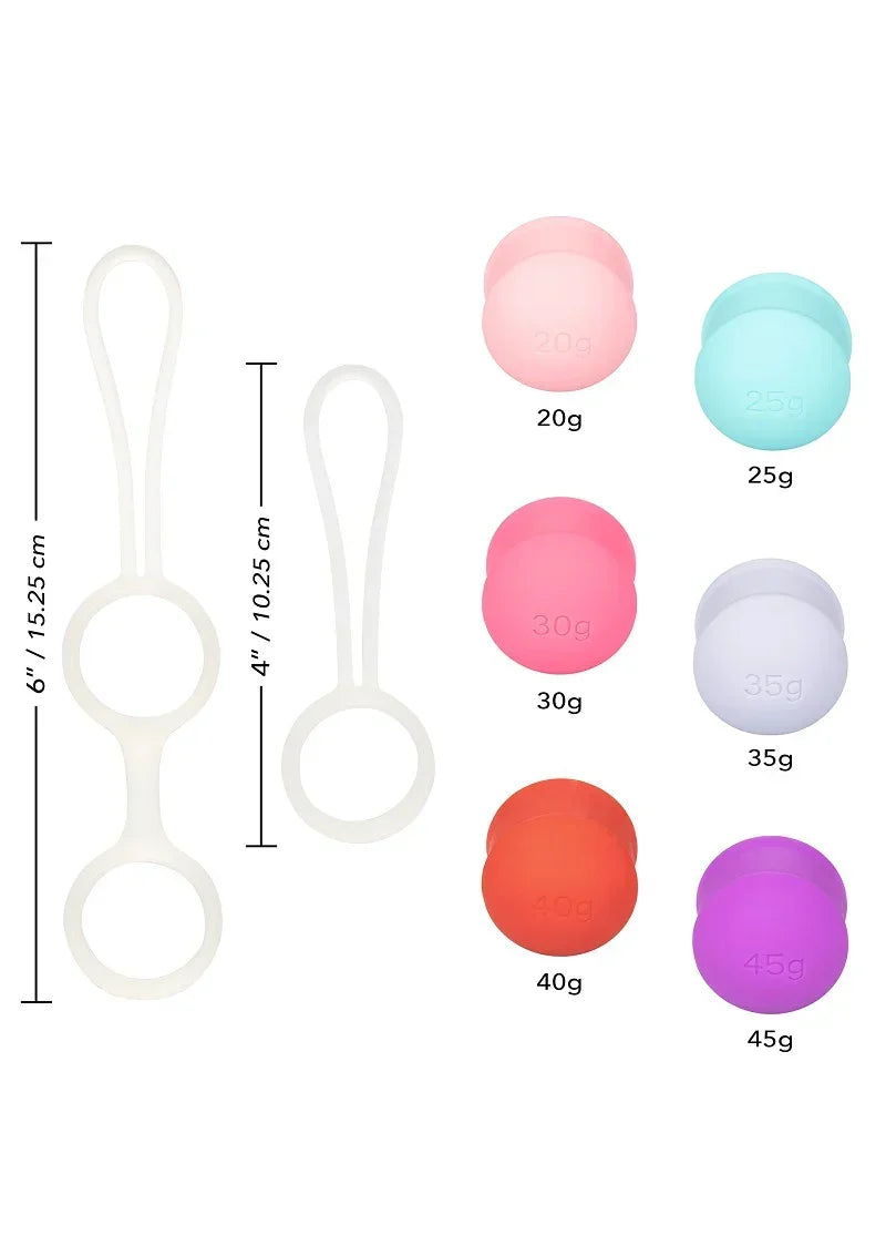 CalExoticsShe-ologyInterchangeableWeightedKegelSet5 @ Happytoys Sexshop: online sex shop for Feeling Happy & Easy 😊 the erotic store owned by a woman