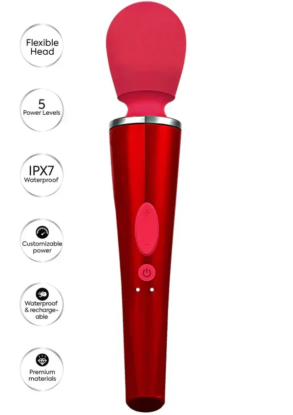 CompactWandMassagerRedbyCaresse8 @ Happytoys Sexshop: online sex shop for Feeling Happy & Easy 😊 the erotic store owned by a woman