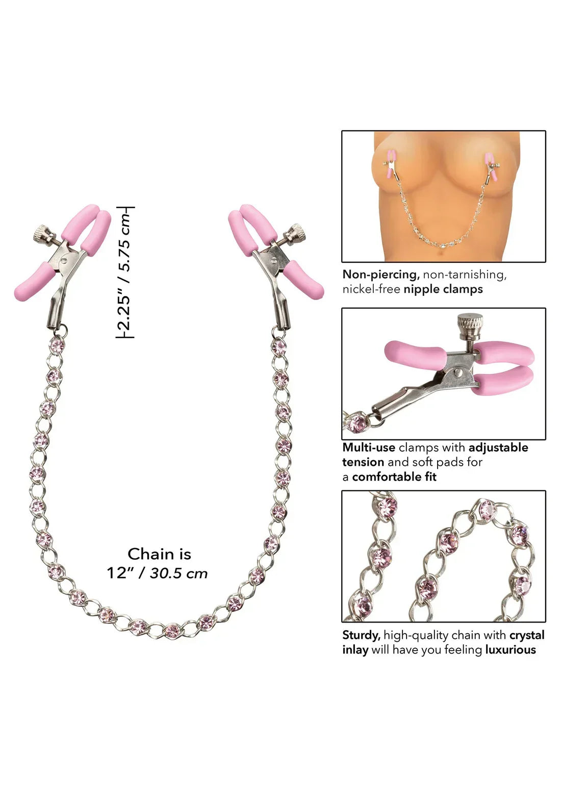 CrystalChainNippleClampsbyCalExotics3 @ Happytoys Sexshop: online sex shop for Feeling Happy & Easy 😊 the erotic store owned by a woman
