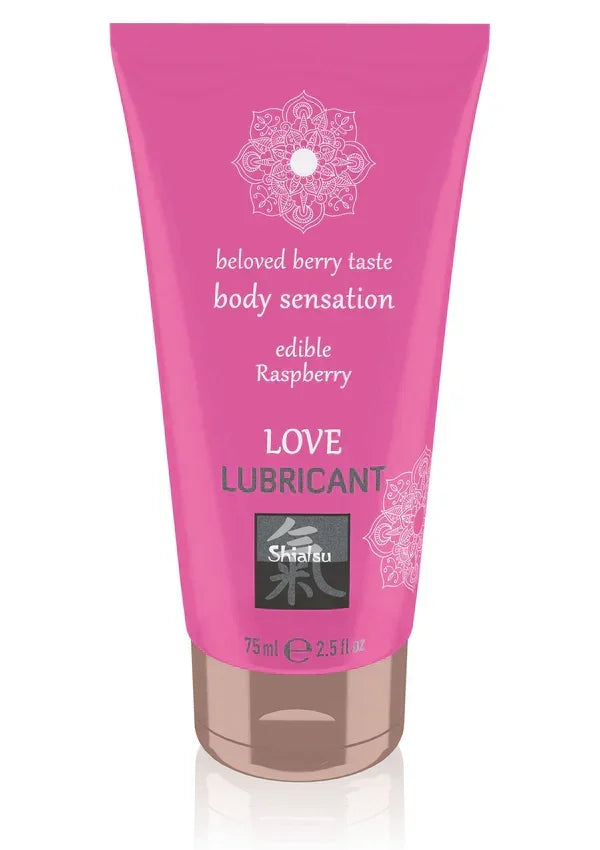 EdibleLoveLubricant75mlRaspberrybyShiatsuHot @ Happytoys Sexshop: online sex shop for Feeling Happy & Easy 😊 the erotic store owned by a woman