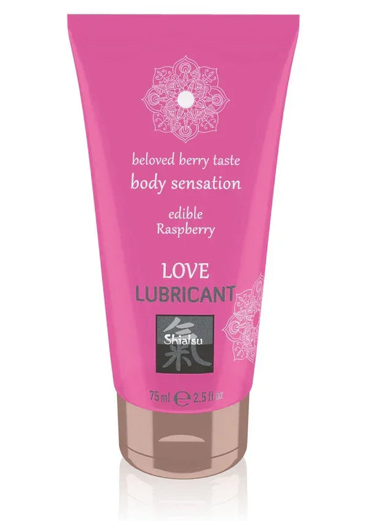 EdibleLoveLubricant75mlRaspberrybyShiatsuHot @ Happytoys Sexshop: online sex shop for Feeling Happy & Easy 😊 the erotic store owned by a woman