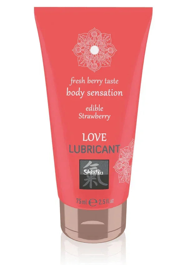 EdibleLoveLubricant75mlStrawberryShiatsuHot @ Happytoys Sexshop: online sex shop for Feeling Happy & Easy 😊 the erotic store owned by a woman