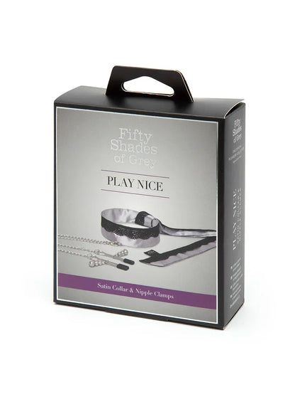 FiftyShadesofGreyPlayNiceSatin_LaceCollar_NippleClamps2 @ Happytoys Sexshop: online sex shop for Feeling Happy & Easy 😊 the erotic store owned by a woman
