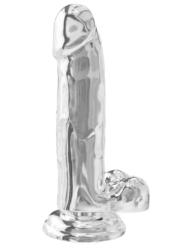 GetRealClearDildowithBalls7_byToyJoy1 @ Happytoys Sexshop: online sex shop for Feeling Happy & Easy 😊 the erotic store owned by a woman