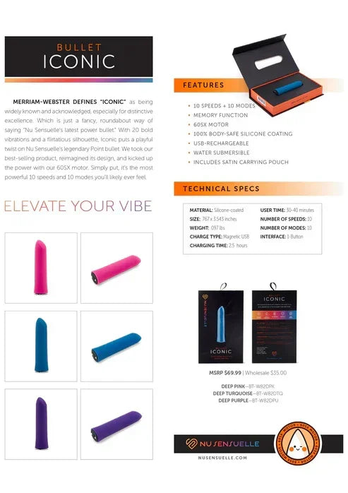 IconicBulletbyNuSensuelle20 @ Happytoys Sexshop: online sex shop for Feeling Happy & Easy 😊 the erotic store owned by a woman
