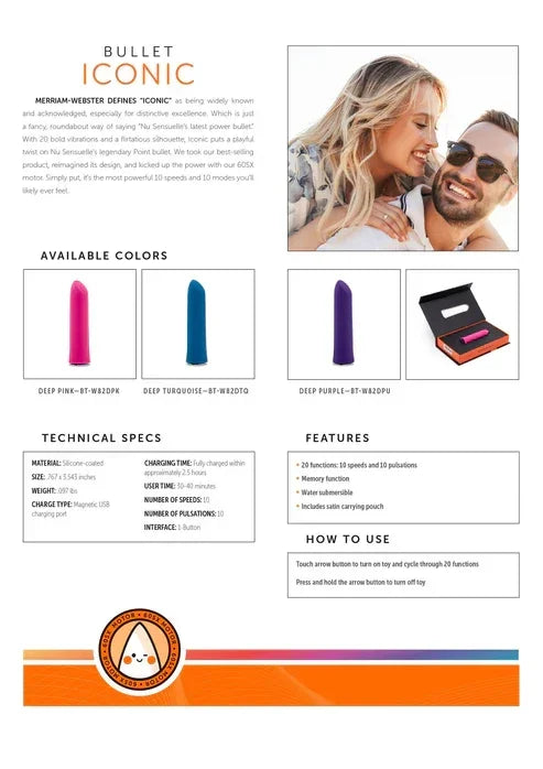 IconicBulletbyNuSensuelle21 @ Happytoys Sexshop: online sex shop for Feeling Happy & Easy 😊 the erotic store owned by a woman