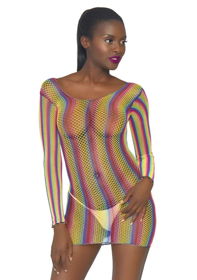 Leg-Avenue-Rainbow-fishnet-mini-dress-Happytoys-Sexshop-liever-Happy-dan-Easy-2208 @ Happytoys Sexshop: online sex shop for Feeling Happy & Easy 😊 the erotic store owned by a woman
