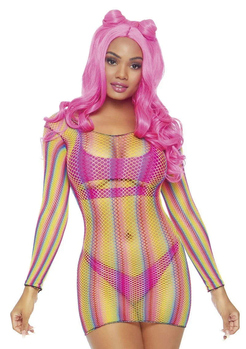 Leg-Avenue-Rainbow-fishnet-mini-dress-Happytoys-Sexshop-liever-Happy-dan-Easy-5349 @ Happytoys Sexshop: online sex shop for Feeling Happy & Easy 😊 the erotic store owned by a woman