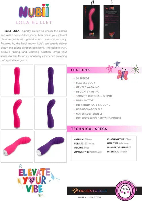 LolaFlexibleWarmingVibratorbyNuSensuelle7 @ Happytoys Sexshop: online sex shop for Feeling Happy & Easy 😊 the erotic store owned by a woman