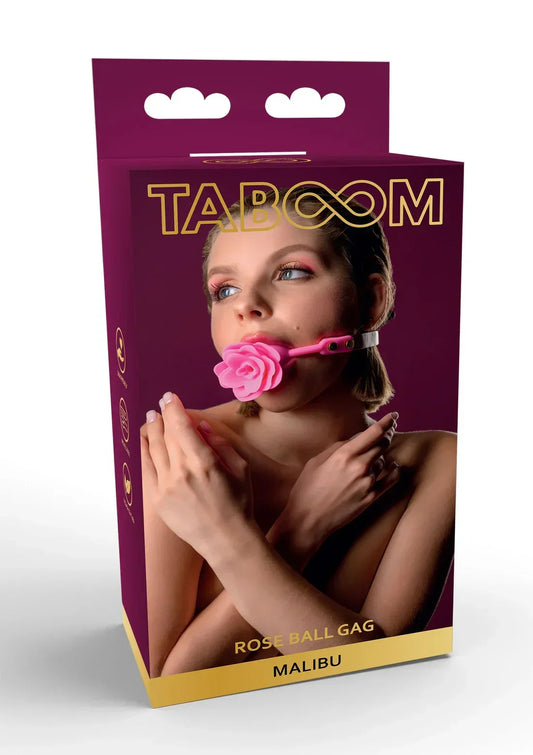 MalibuRoseBallGagbyTaboom2 @ Happytoys Sexshop: online sex shop for Feeling Happy & Easy 😊 the erotic store owned by a woman