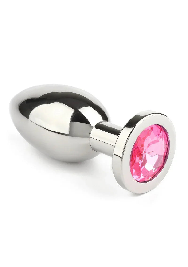 Mr.SteelJewledButtPlugLarge_Pink_1 @ Happytoys Sexshop: online sex shop for Feeling Happy & Easy 😊 the erotic store owned by a woman