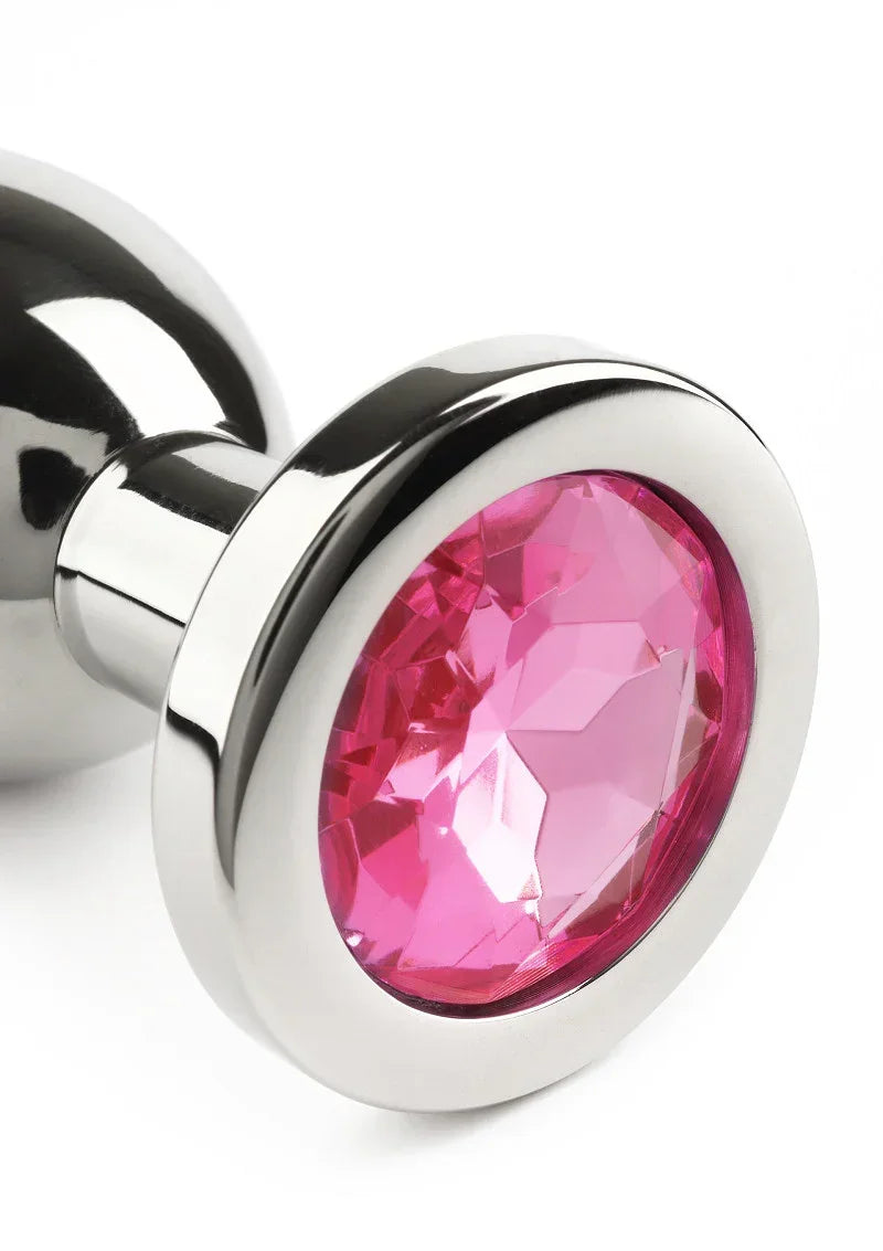 Mr.SteelJewledButtPlugLarge_Pink_4 @ Happytoys Sexshop: online sex shop for Feeling Happy & Easy 😊 the erotic store owned by a woman