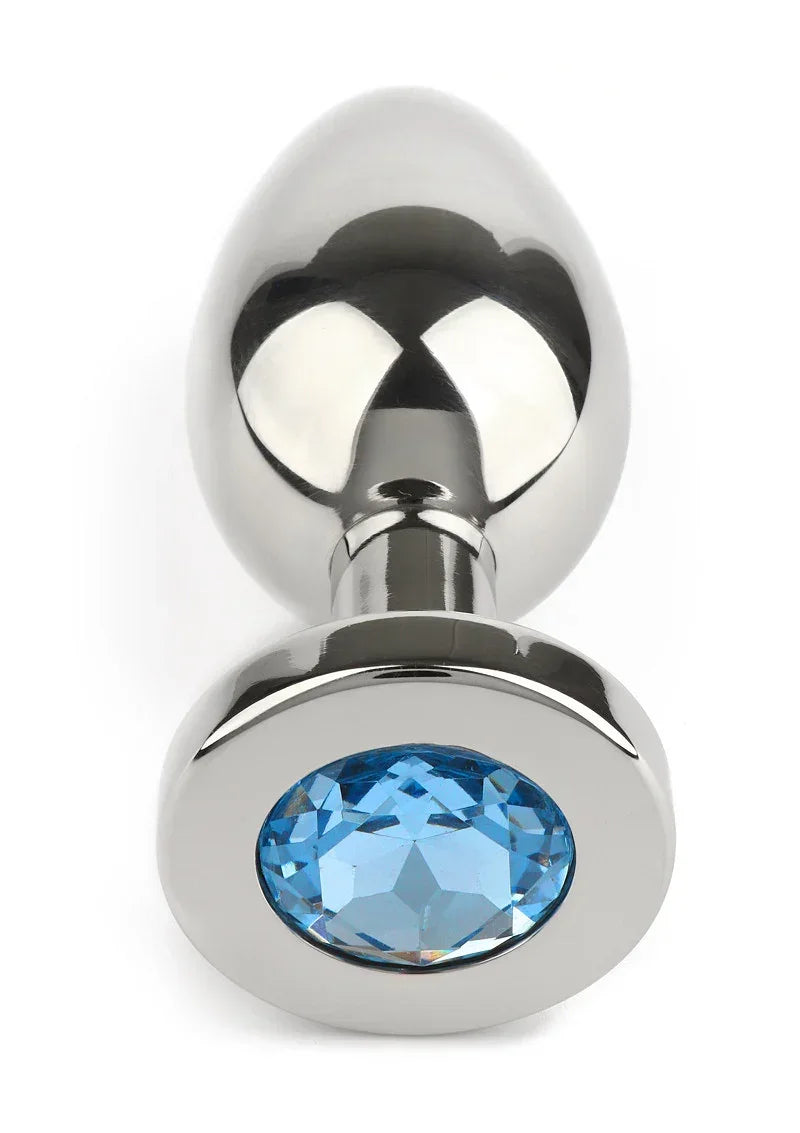 Mr.SteelJewledButtPlugMedium_Aqua_3 @ Happytoys Sexshop: online sex shop for Feeling Happy & Easy 😊 the erotic store owned by a woman