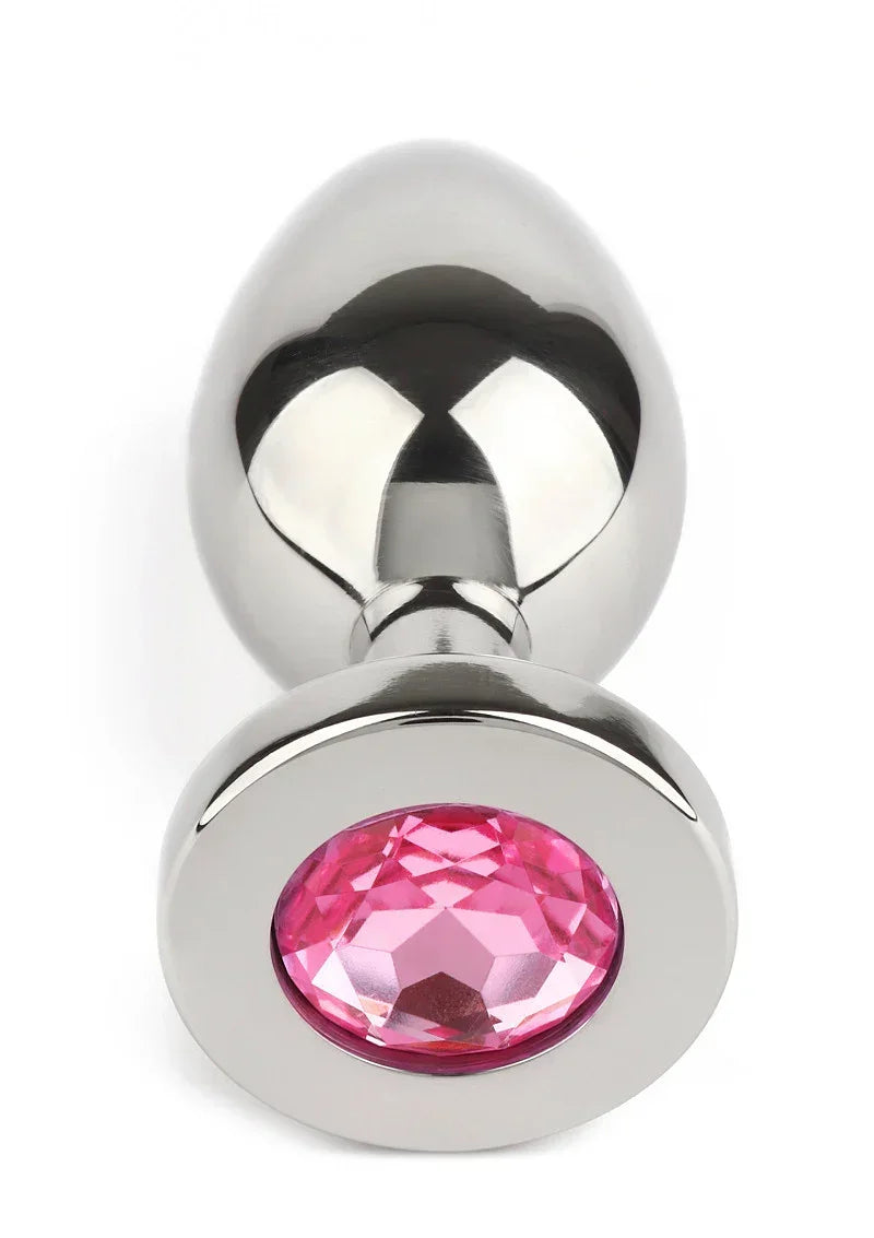 Mr.SteelJewledButtPlugMedium_Pink_3 @ Happytoys Sexshop: online sex shop for Feeling Happy & Easy 😊 the erotic store owned by a woman