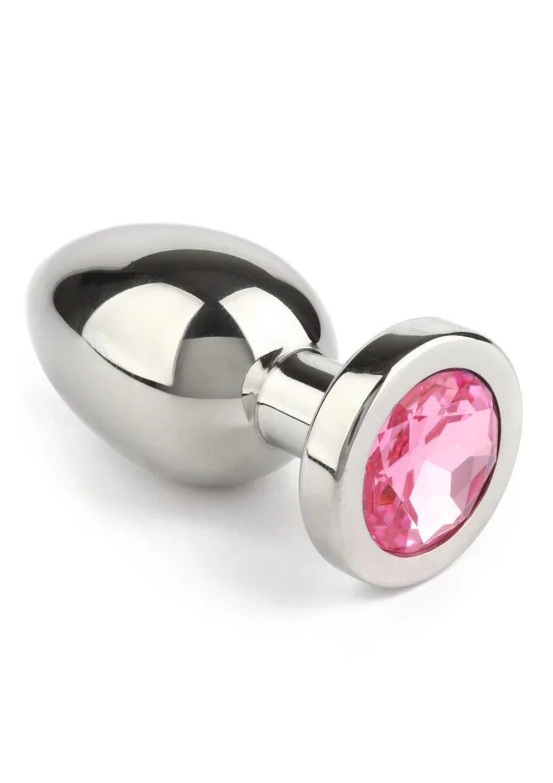 Mr.SteelJewledButtPlugSmall_Pink_1 @ Happytoys Sexshop: online sex shop for Feeling Happy & Easy 😊 the erotic store owned by a woman