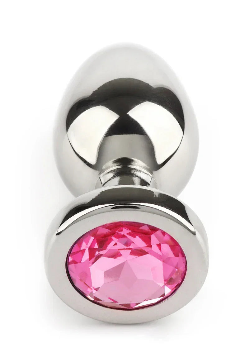 Mr.SteelJewledButtPlugSmall_Pink_3 @ Happytoys Sexshop: online sex shop for Feeling Happy & Easy 😊 the erotic store owned by a woman