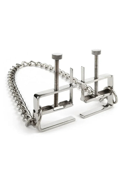 Mr.SteelPressNippleClampsWithChain4 @ Happytoys Sexshop: online sex shop for Feeling Happy & Easy 😊 the erotic store owned by a woman
