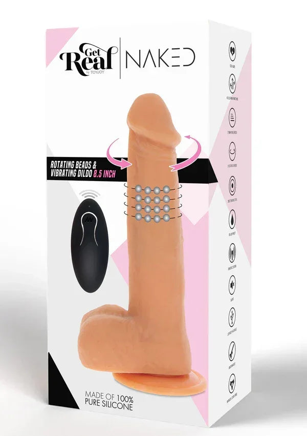 NakedBeadedDildoSilicone21cmbyToyJoy2 @ Happytoys Sexshop: online sex shop for Feeling Happy & Easy 😊 the erotic store owned by a woman