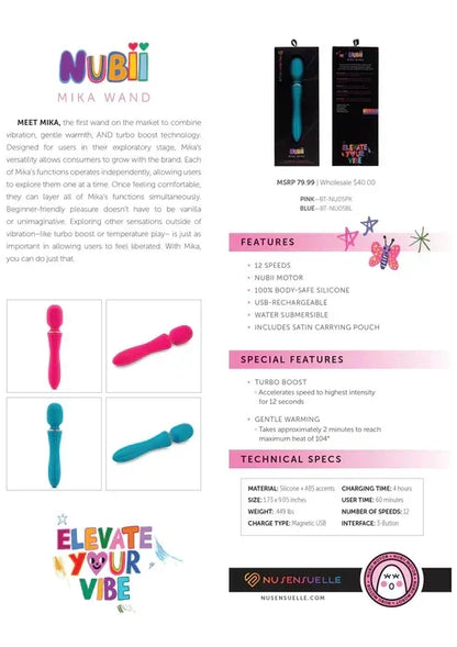 NubiiMikaWandbyNuSensuelle15 @ Happytoys Sexshop: online sex shop for Feeling Happy & Easy 😊 the erotic store owned by a woman